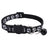 Colourful paw print cat collar with little bell, product image 1