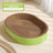 Oval corrugated cat scratching board bed in matcha green, view 6 of 11
