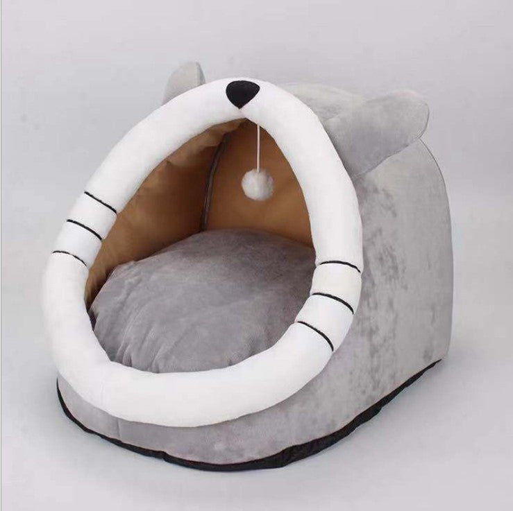 Cute animal enclosed pet cave house, second detail photo