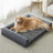 Orthopaedic dog bed with bolsters