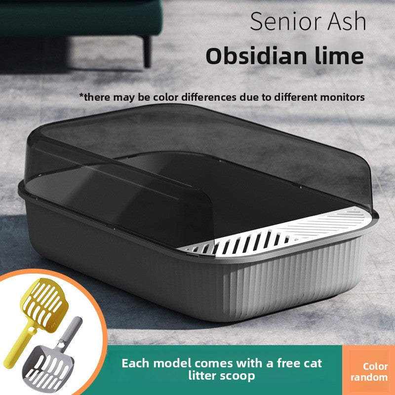 Top Entry Cat Litter Box with High Border, Low Tracking Design