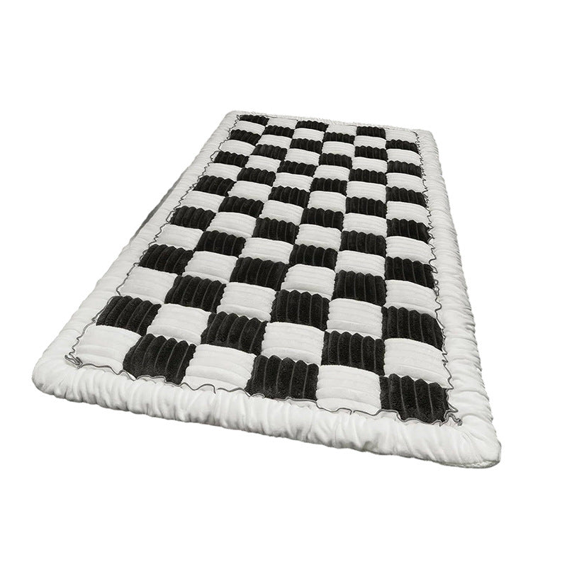 Plush checkerboard dog mat floor rug, photo 5 of 10