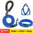 Reflective dog lead and collar set in Black 2-Piece Set, top view