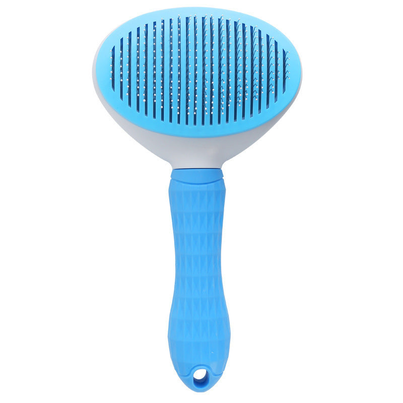 Self-Cleaning Undercoat Brush for Dogs and Cats with Rounded Pins