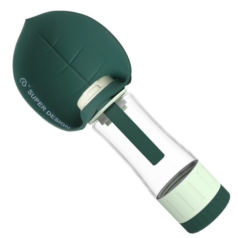 Portable Silicone Pet Water and Feeding Cup with Leak-Proof Leaf Design for Walks