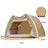 Solid wood enclosed cat tent with sisal scratching pad, view 8