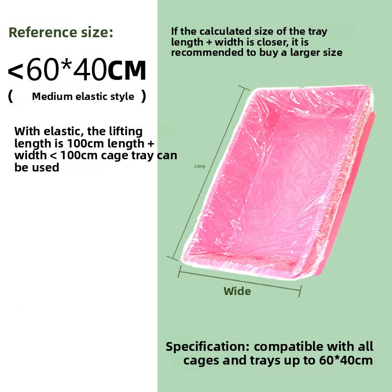 Disposable Elastic Bird Cage Tray Cover Film, Multipacks