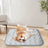 Ice silk pet cooling mat in blue for summer