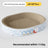 Round corrugated cat scratcher bed lounger with printed design, view 16 of 16