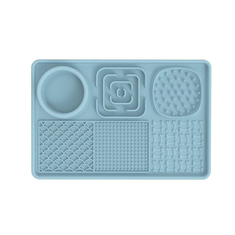 Silicone lick mat slow feeder with suction cups for dogs