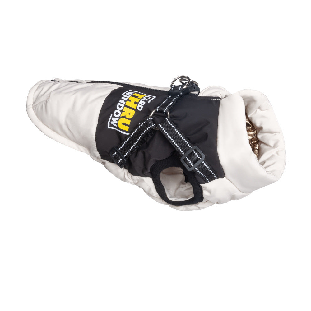 Padded dog gilets in elegant grey, black and red coffee