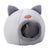 Semi-enclosed grey cat nest with thick sponge walls, photo 3
