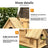 Natural wooden five hole bird nest box house, view 3