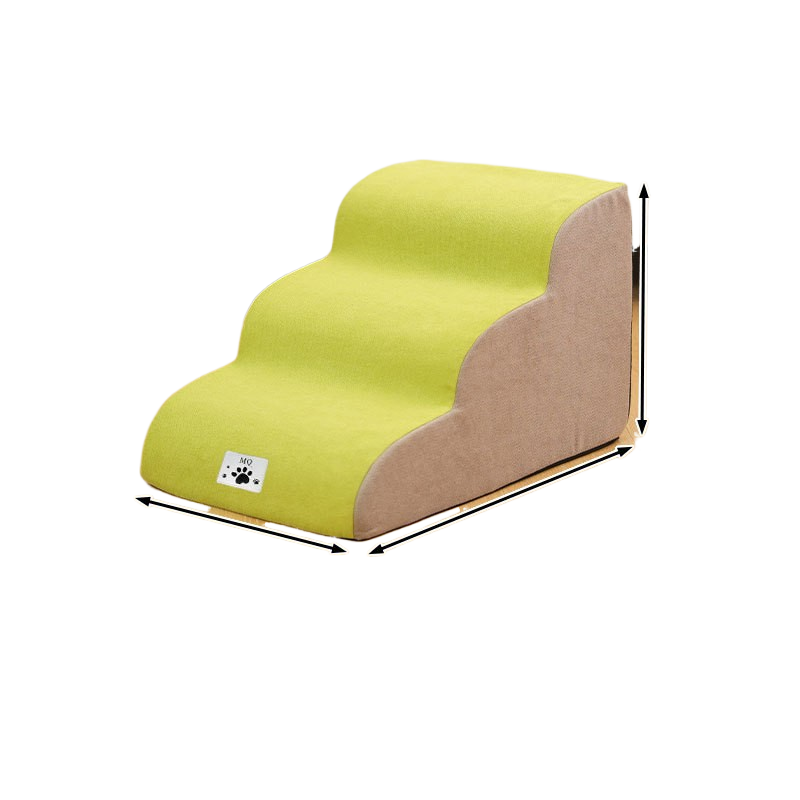 Foam dog stairs with removable cover in sky blue