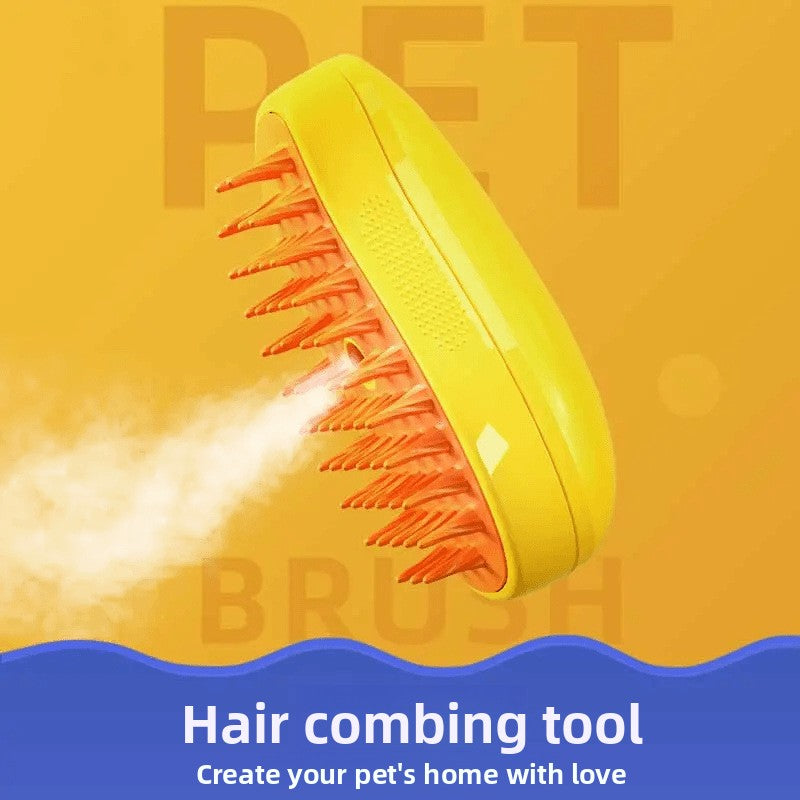 Pet Spray Massage Comb with Soft Pins for Loose Fur on Dogs and Cats