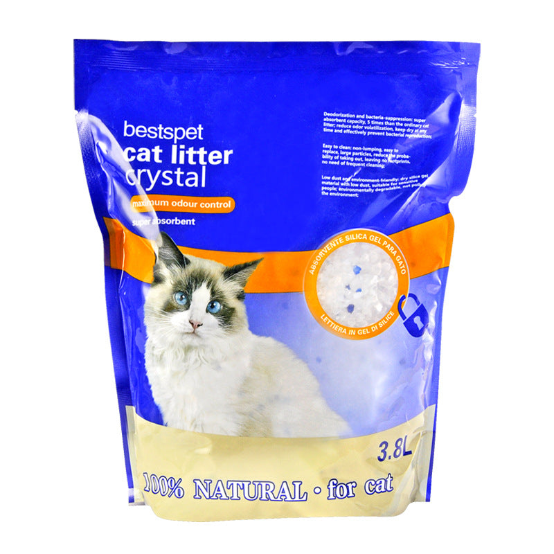 Crystal Cat Litter 1.6kg with Large Particles, Absorption Levels