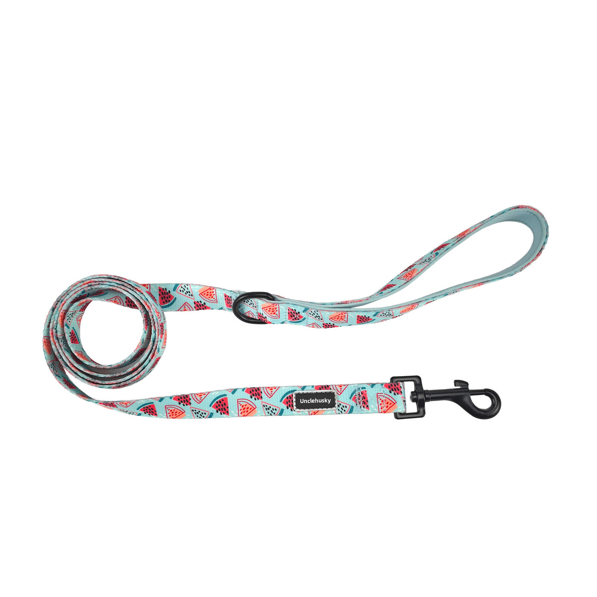 Watermelon print dog harness set with collar, lead, bow and scarf, view 13