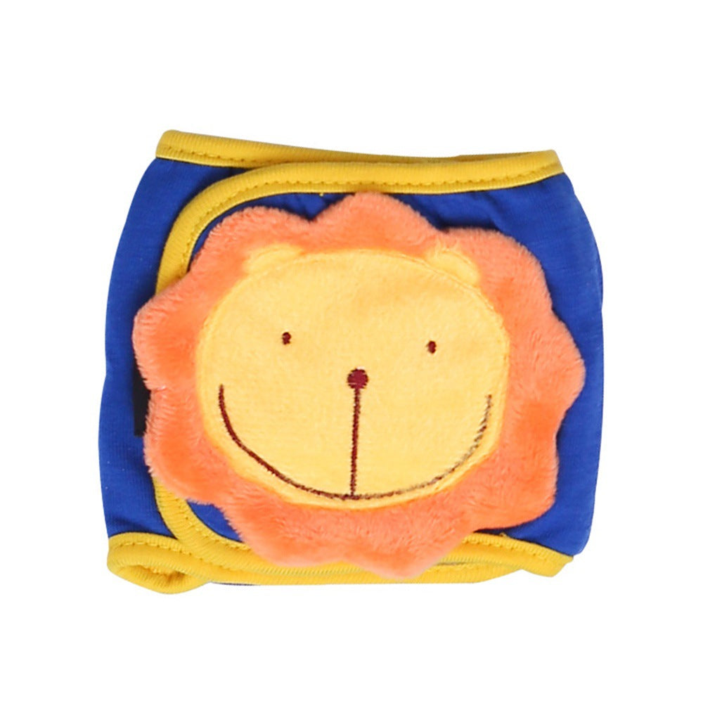 Washable cotton male dog belly band in Crocodile, front view