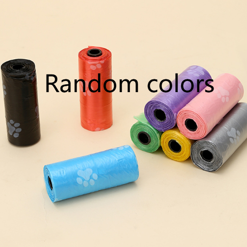 Pet Waste Bags on Rolls with Cat Paw Print, Leak-Proof