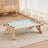 Solid wood cat hammock bed with soft grey cushion, product image 12