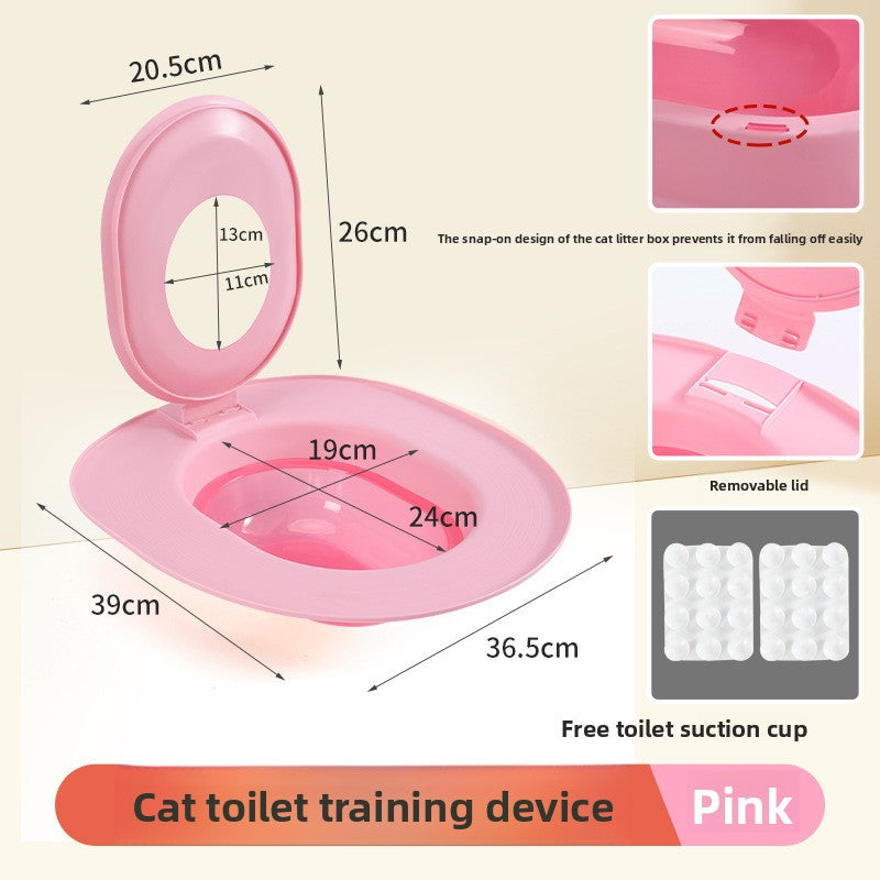 Cat Litter Box Training Kit with High Splash Guard Walls