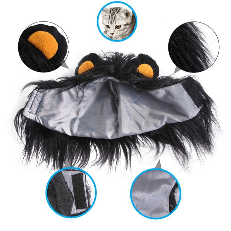 Black animal headpiece costume for dogs and cats, in Black, image 5