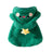 Cartoon pet cape for dogs and cats in Green, showing size and shape