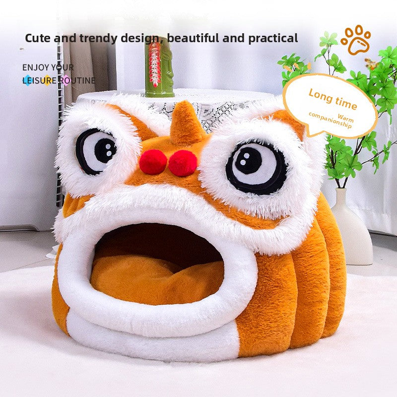 Novelty shark shaped pet nest bed in soft plush, photo 19