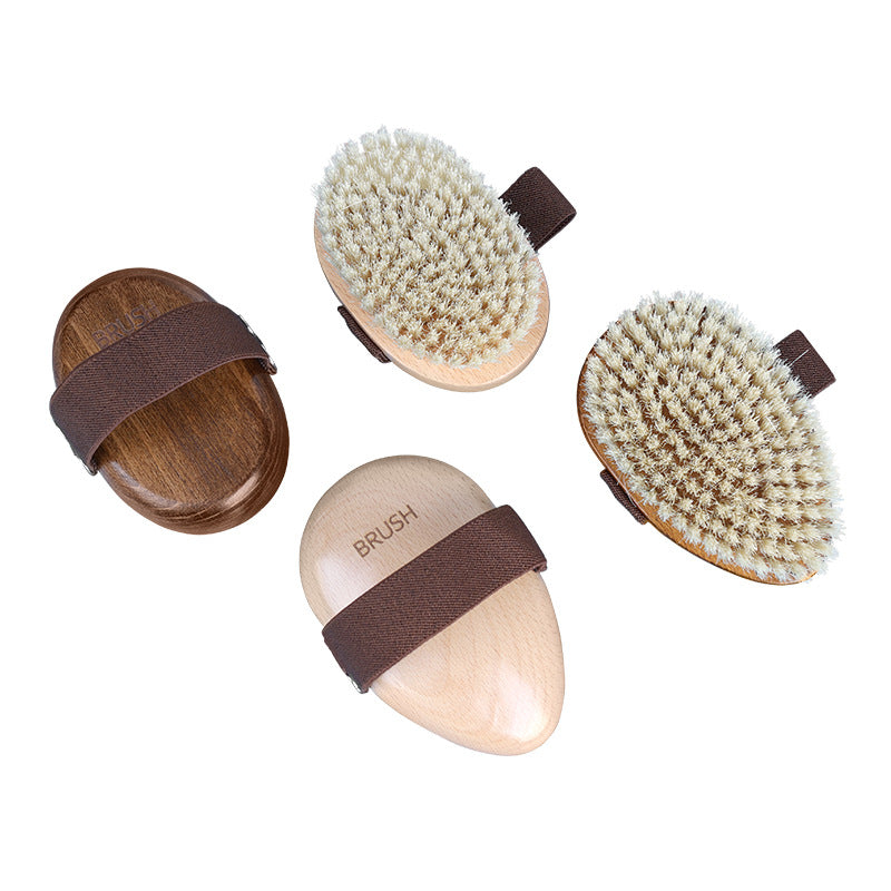 Wooden Handle Pet Bath Massage Brush with Soft Bristles