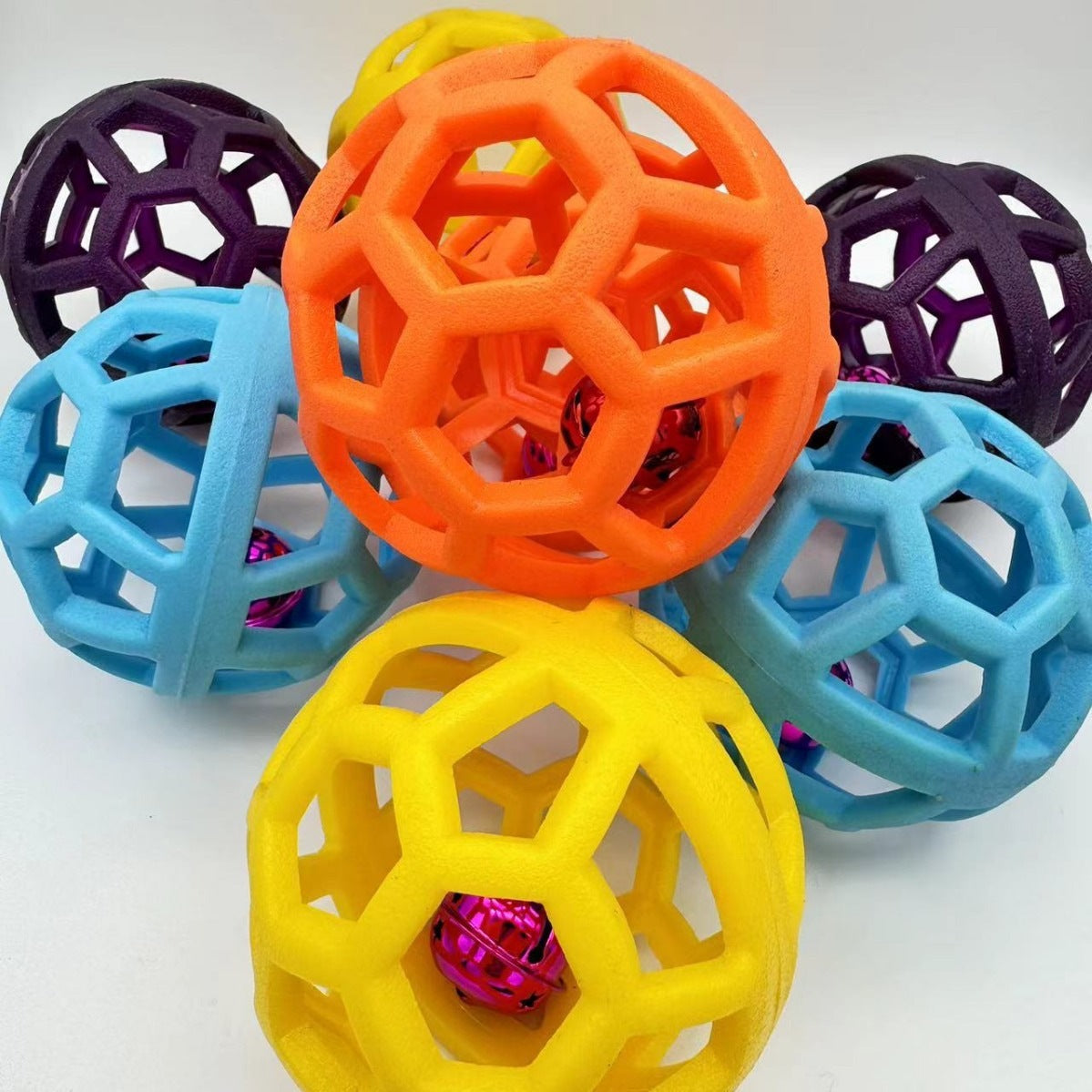 TPR dog chew ball with bell 9cm in four colours - photo 3