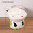 Ceramic Elevated Pet Bowl with Anti-Spill Slanted Opening and Double Ears in Cute Designs