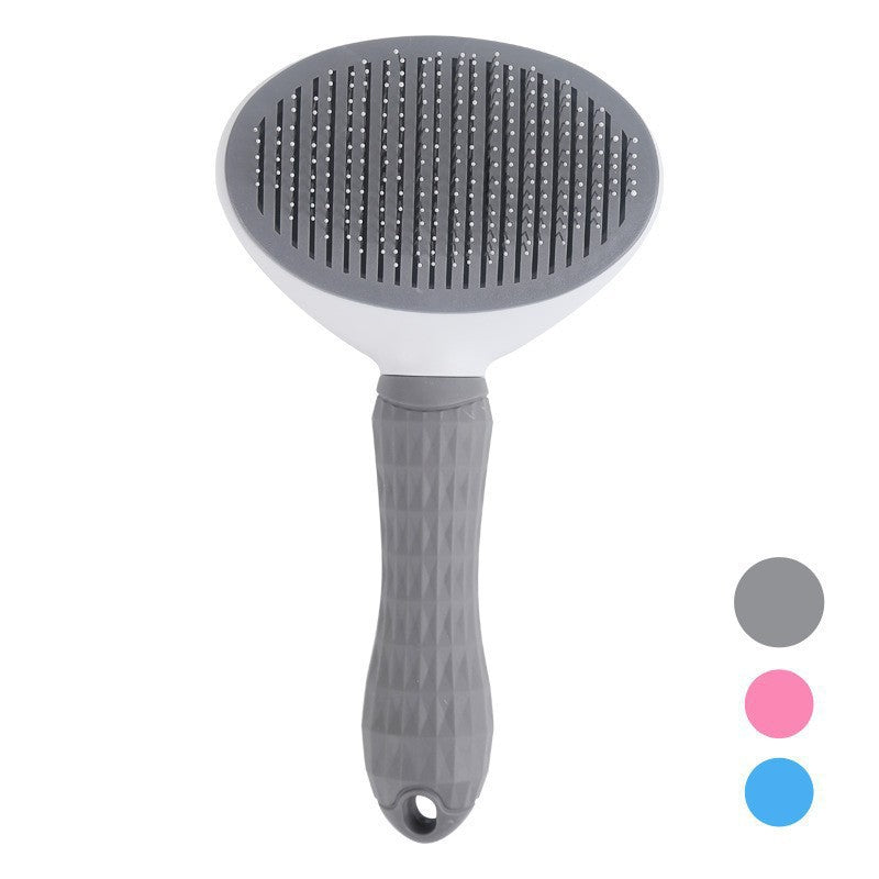 Self-Cleaning Undercoat Brush for Dogs and Cats with Rounded Pins