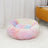 Round Long Plush Donut Bed for Cats and Small Dogs, Washable