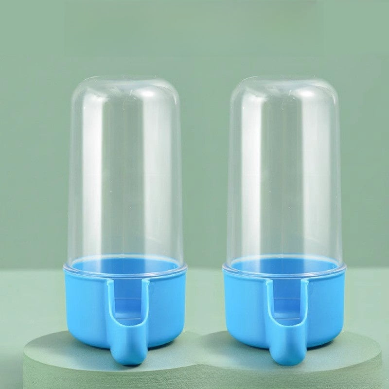 Automatic Bird Water and Food Feeder, 200ml Blue Dispenser for Quail, Chickens and Parrots