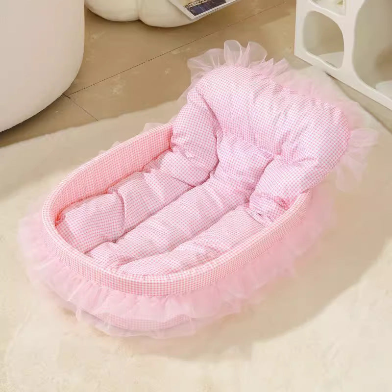 Enclosed Plush Cat Bed for Deep Sleep, Cosy Cat Kennel