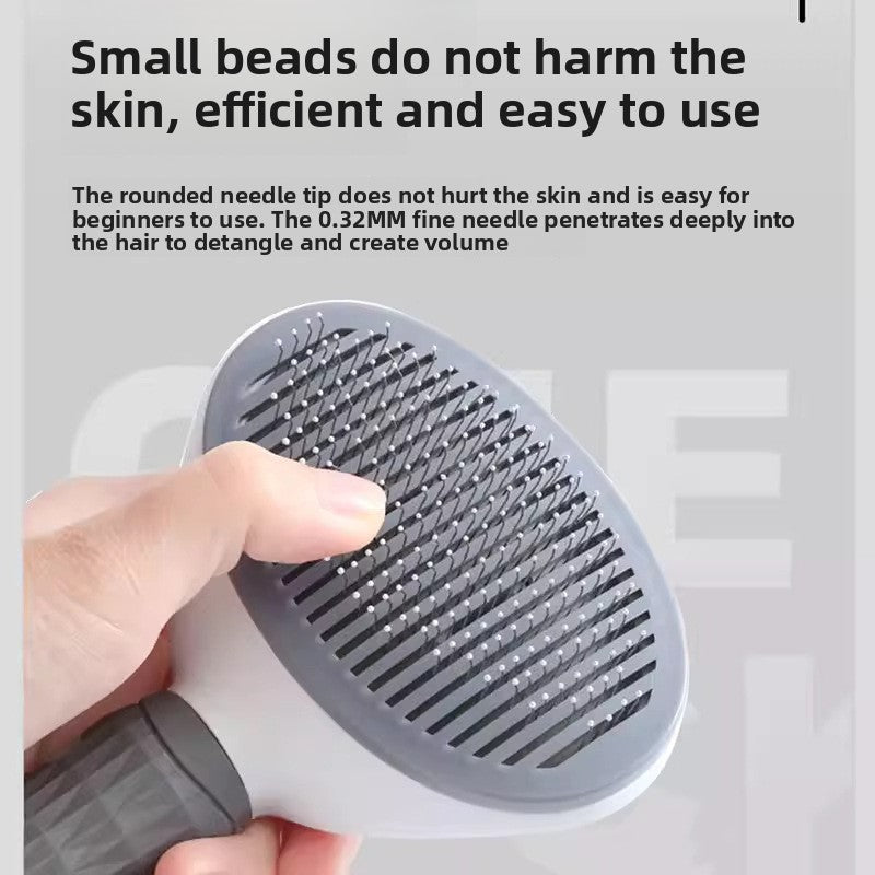 Anti-Slip Grip Slicker Brush with Stainless Steel Pins for Pets