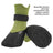 Waterproof anti-slip dog shoes with adjustable straps in Green, side view