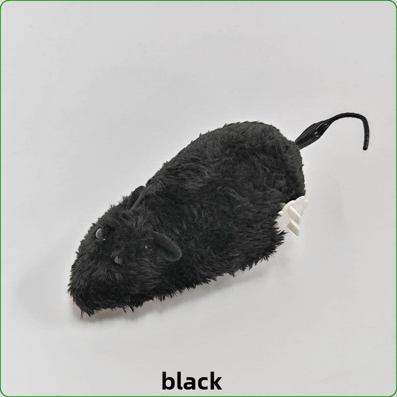 Wind-up plush mouse toy for cats in soft realistic design, view 8
