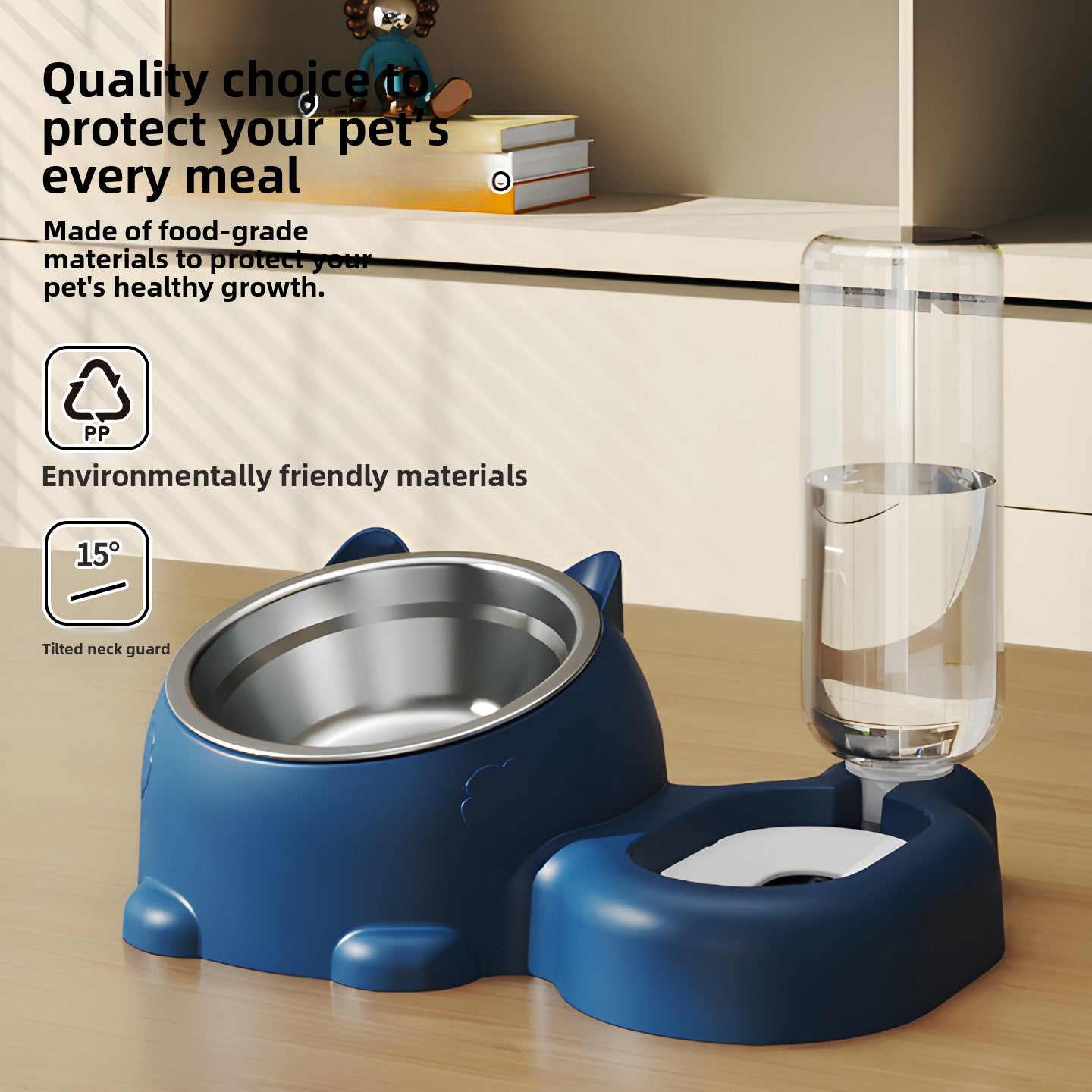 Gravity refill pet food and water bowl set, photo 1 of 13