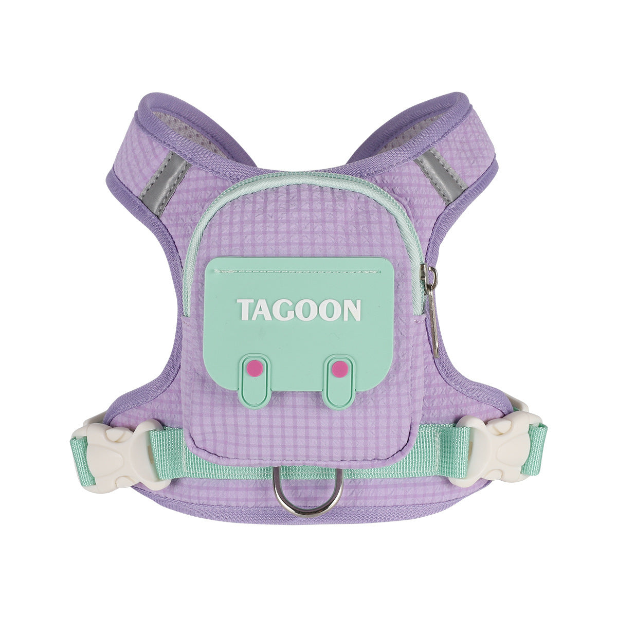 Soft nylon small dog harness and lead, 5 sizes available