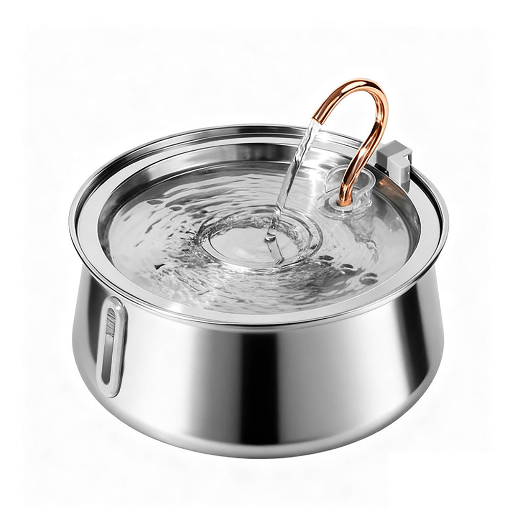 7L Stainless Steel Pet Water Dispenser with Multiple Adapters