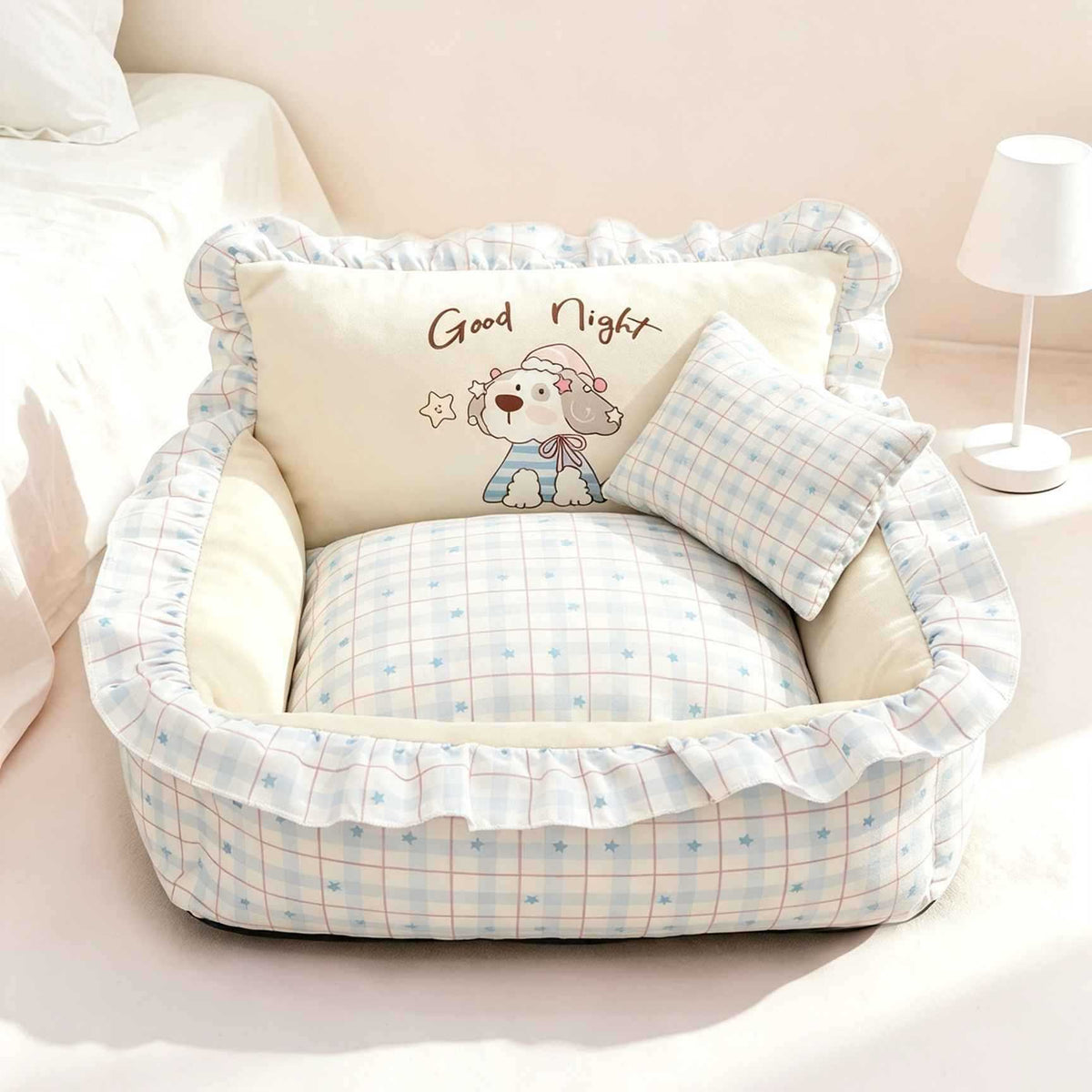 Oxford Cloth Deep Sleep Bed for Small Dogs, Removable Cover