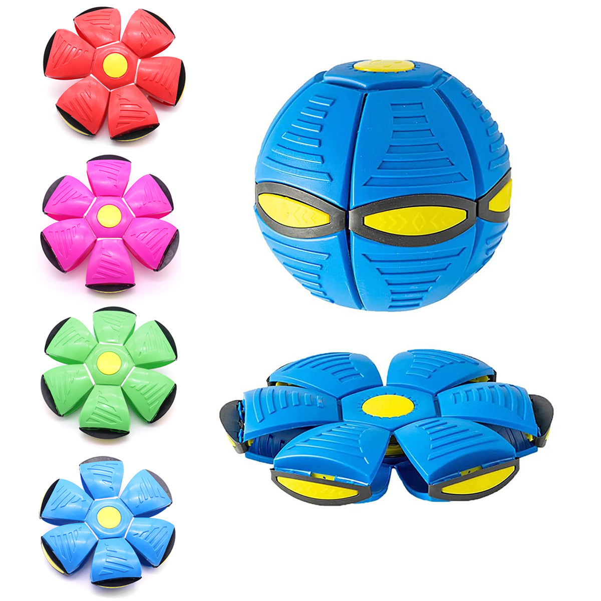 Flying saucer ball dog toy with optional LED lights for fetch - view 4