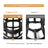 Adjustable silicone basket dog muzzle in black, view 2