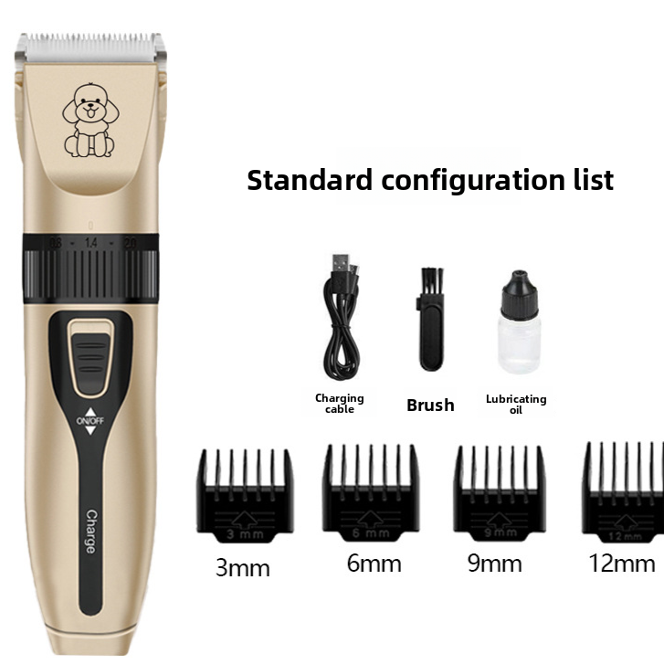 Cordless Pet Hair Clipper with Upgraded Ceramic Blade and Combs