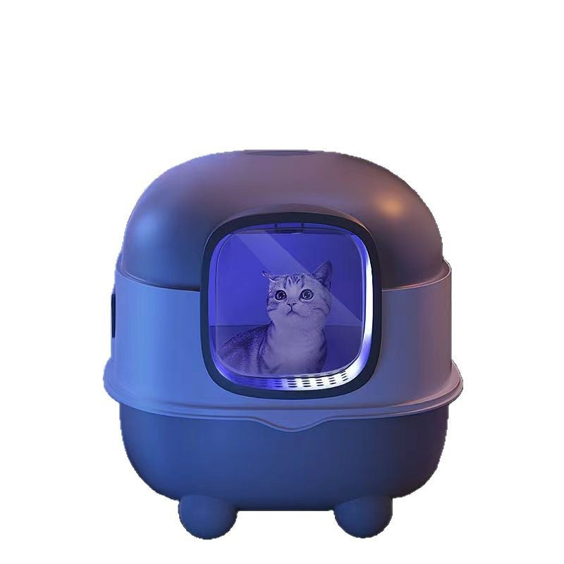Enclosed Cat Litter Box with Scoop and UV Germicidal Lamp Option