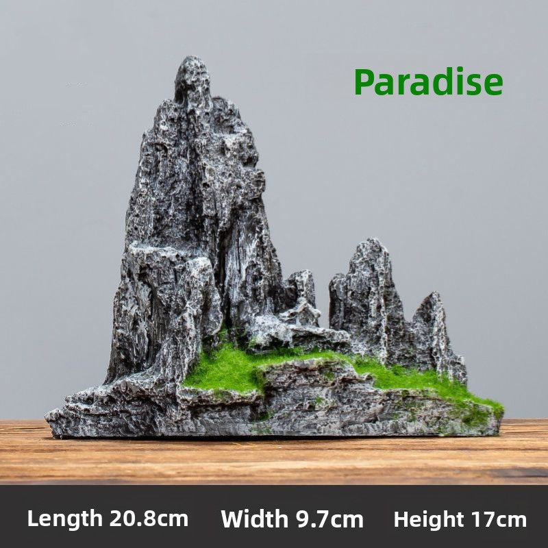 Natural cliff peak fish tank hide and ornament