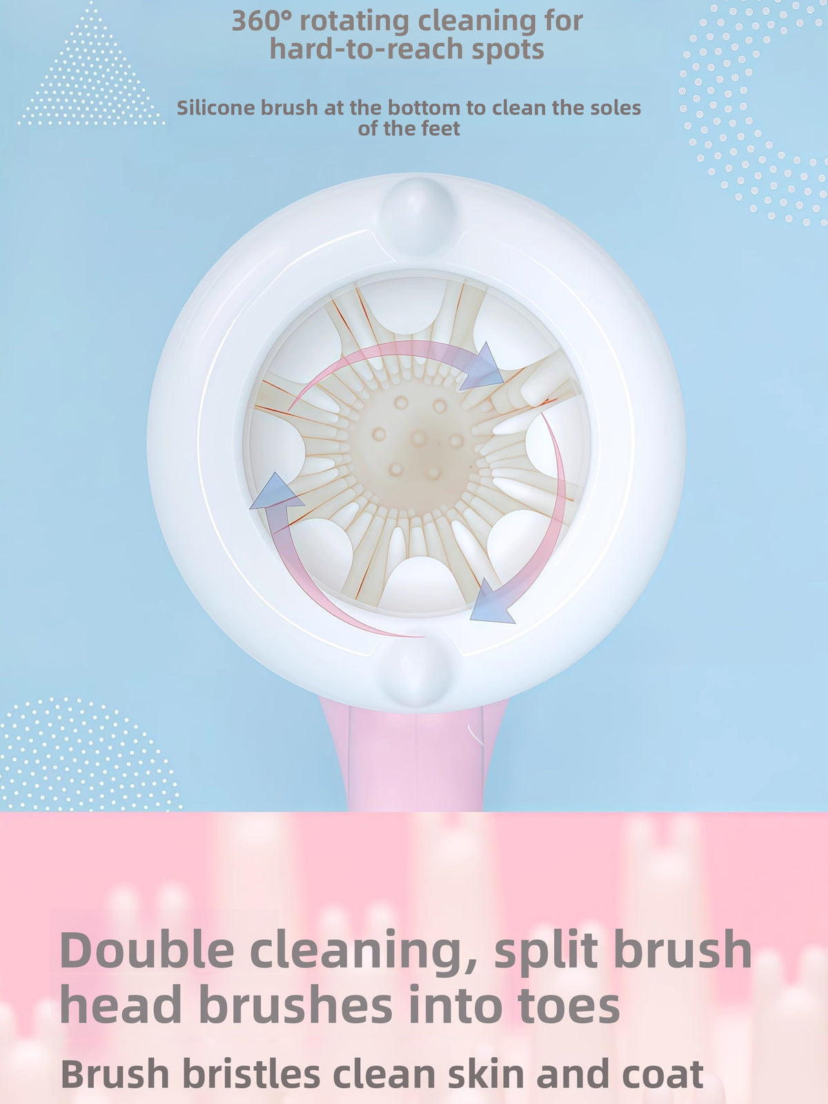 360 Degree Rotating Dog Paw Cleaning Cup, Hands-Free Wash