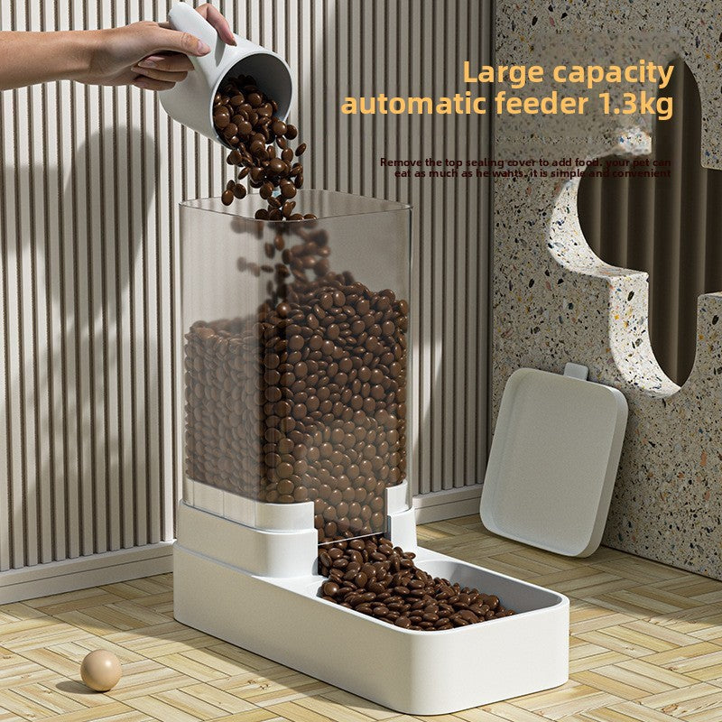 Automatic Pet Feeder and Water Dispenser Combination Set with Filtration, 1.3kg or 2.1kg