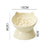 Ceramic High-Foot Cat Bowl with Slanted Rim, Slow-Feeding Feature and Ear Handles